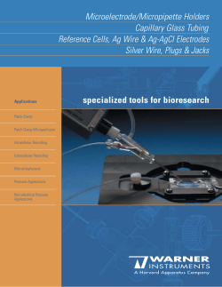 Microelectrode/Micropipette Holders