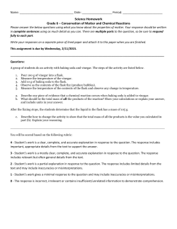 Science Homework Grade 6 &ndash; Conservation of Matter and