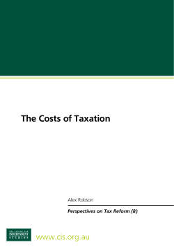 The Costs of Taxation