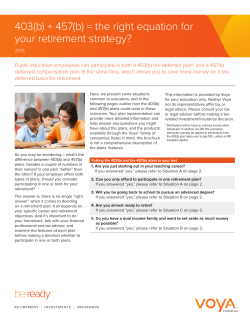 403(b) + 457(b) = the right equation for your retirement strategy?