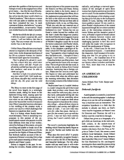 an american childhood - Canadian Woman Studies