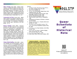 Queer Scientists of Historical Note