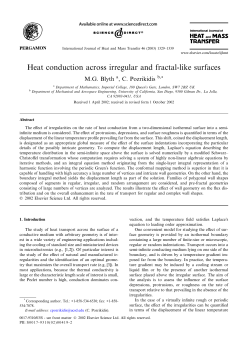 Heat conduction across irregular and fractal-like surfaces