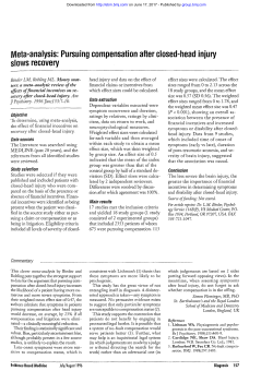 Mela-analysis: Pursuing compensation after closed