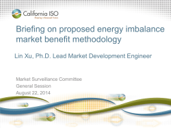 Proposed energy imbalance market benefit methodology