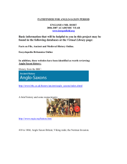 Anglo-Saxon Times