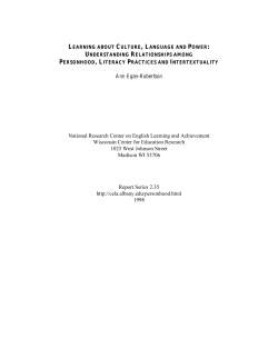 Learning about Culture Language and Power