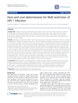 Host and viral determinants for MxB restriction of HIV