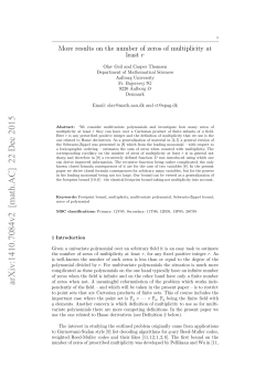 More results on the number of zeros of multiplicity at least r