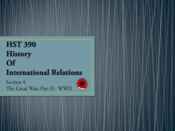 HST 390 History Of International Relations