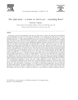 The yield stress&mdash;a review or `panta roi`&mdash;everything flows?