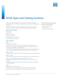 NYSE Open and Closing Auctions