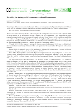 Revisiting the lectotype of Rhamnus micranthus