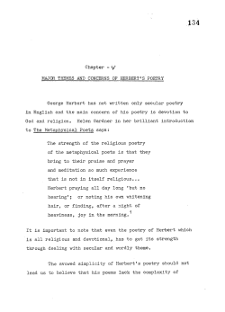 Chapter - y* MAJOR THEMES AND CONCERNS OF HERBERT`S
