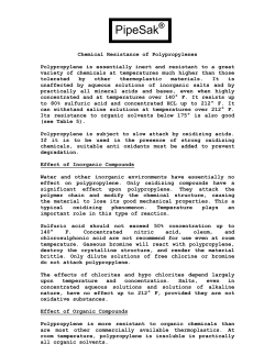 Chemical Resistance of Polypropylenes