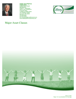 Major Asset Classes - Fidelity Asset Mgmt @ Fidelity Bank