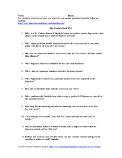 Doolittle Raid questions