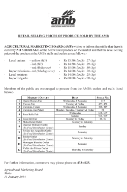 AMB - Communique - Retail Selling Price