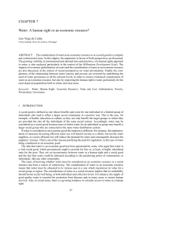 CHAPTER 7 Water: A human right or an economic resource?