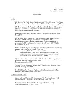 Eric Santner Bibliography
