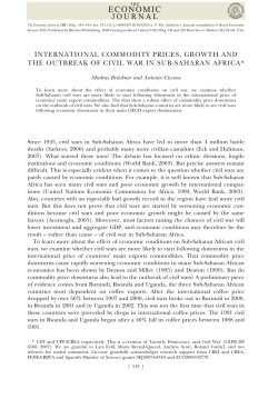International Commodity Prices, Growth and the Outbreak of Civil