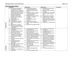 Cover Letter Rubric - UOIT Student Experience Centre