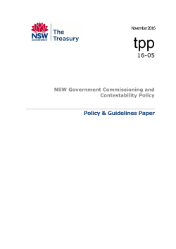 TPP16-05 NSW Government Commissioning and