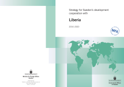 Strategy for Sweden`s development cooperation with Liberia 2016