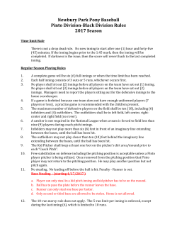 2017 Pinto Black Division Rules