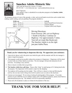 Chaperone Letter and Directions