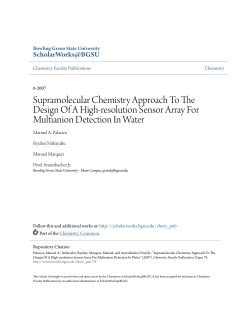 Supramolecular Chemistry Approach To The Design Of A High