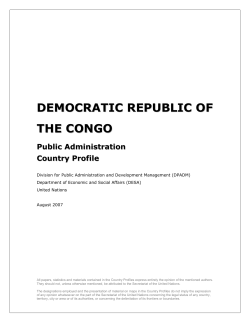 Democratic Republic of Congo Public Administration Profile