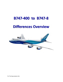 B744 and 747-8 differences