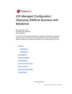 SIMSme iOS managed App configuration guide