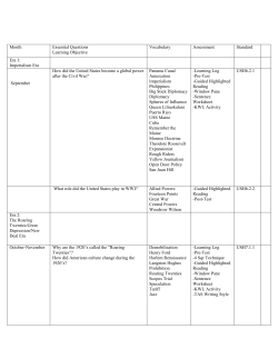 9th Grade U.S.History Curriculum Map 02 20 2017