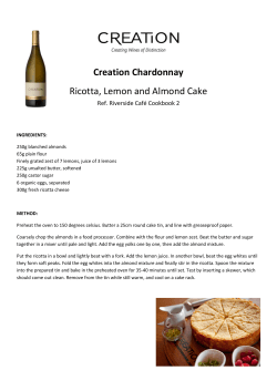 Chardonnay Cake - Creation Wines