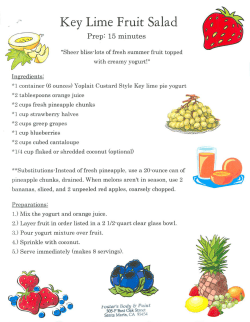 Key Lime Fruit Salad - Foster Body and Paint`s