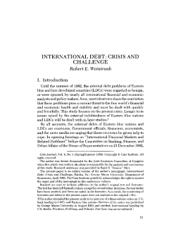 International Debt Crisis And Challenge