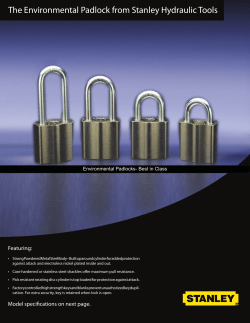 Environmental Padlocks Spec Sheet