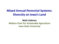 Mixed Annual-Perennial Systems - Iowa State University Digital