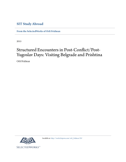 Structured Encounters in Post-Conflict/Post