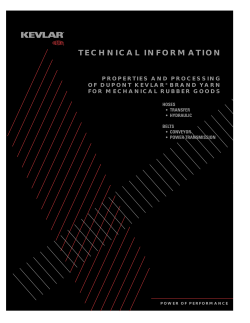 Technical Guide for Kevlar&reg; in Mechanical Rubber Goods