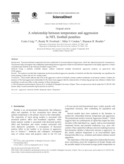 A relationship between temperature and aggression in NFL football