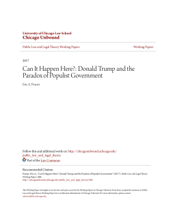 Can It Happen Here?: Donald Trump and the Paradox of Populist