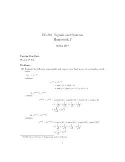 EE-210. Signals and Systems Homework 1 - cyphynets
