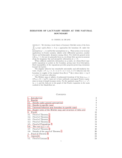 BEHAVIOR OF LACUNARY SERIES AT THE NATURAL