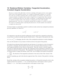 1-19 Rotational Motion Variables, Tangential Acceleration, Constant