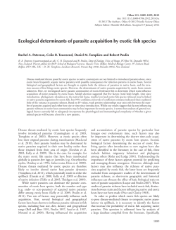 Ecological determinants of parasite acquisition by exotic fish species