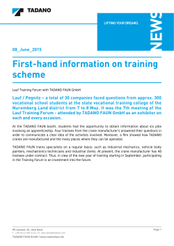 First-hand information on training scheme