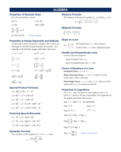 Formulas - Hawkes Learning